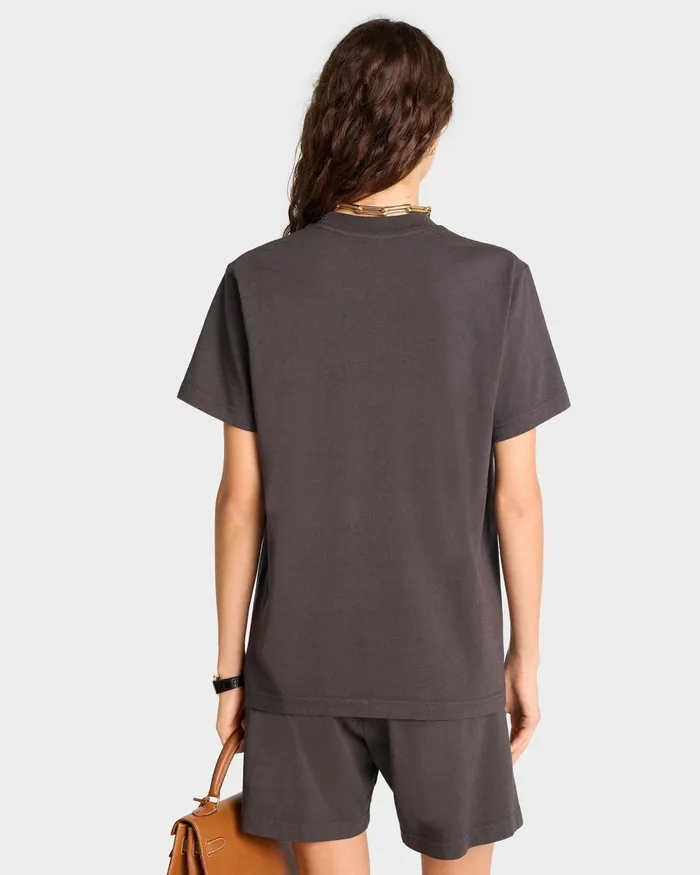 TShirts and Tops Women Sporty and Rich California TShirt 8211 Faded BlackSpring Green