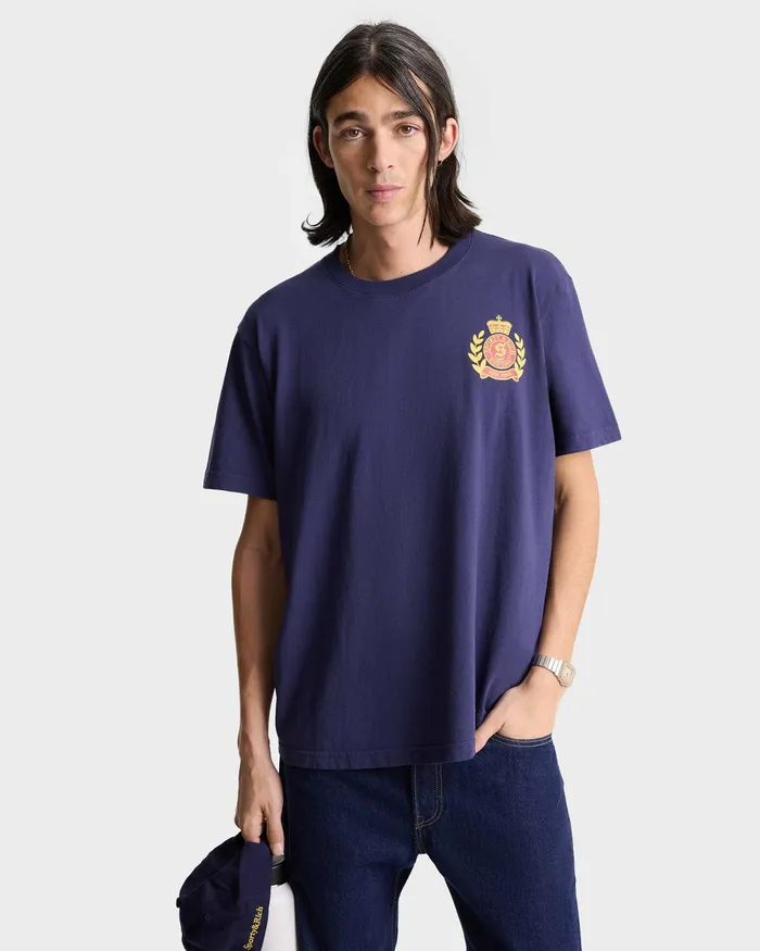TShirts and Tops Women Sporty and Rich NY Crest TShirt 8211 NavyGold