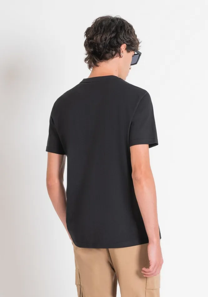 TShirts And Polo Men Antony Morato Regular Fit TShirt In Black Cotton Jersey With Logo Black