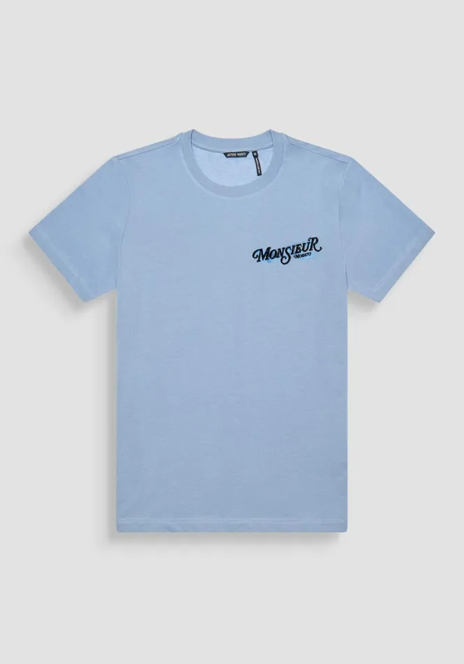 TShirts And Polo Men Antony Morato Regular Fit TShirt In Jersey Cotton Fabric With Print Powder
