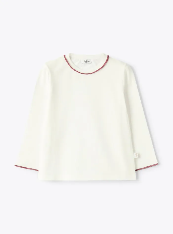 Tshirts Girl 216 Il Gufo Brushed Jersey Tshirt