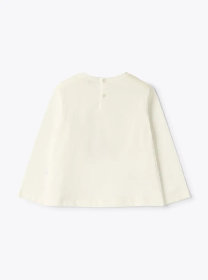 Tshirts Girl 216 Il Gufo Printed Jersey Tshirt