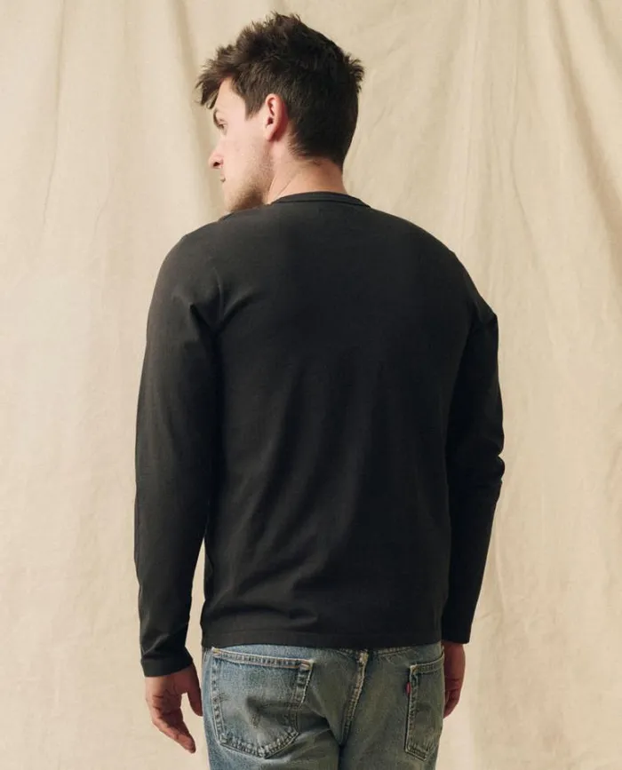Tshirts Men039s The Great The Men039s Pure Knits Long Sleeve Slim Crew Almost Black