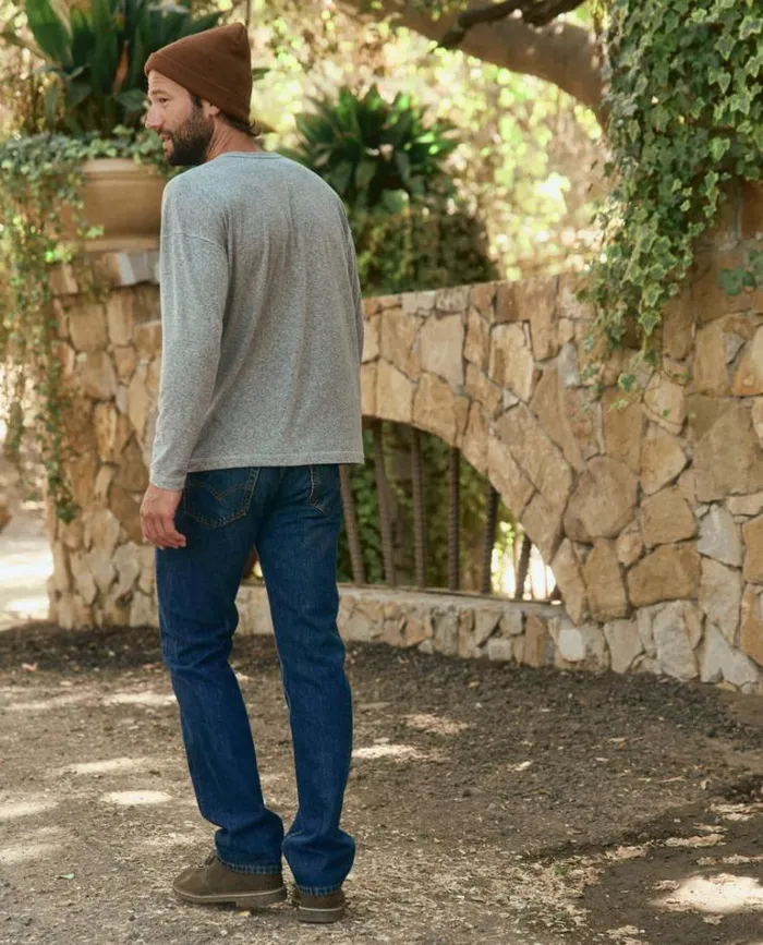 Tshirts Men039s The Great The Men039s Slouch Henley Heather Grey
