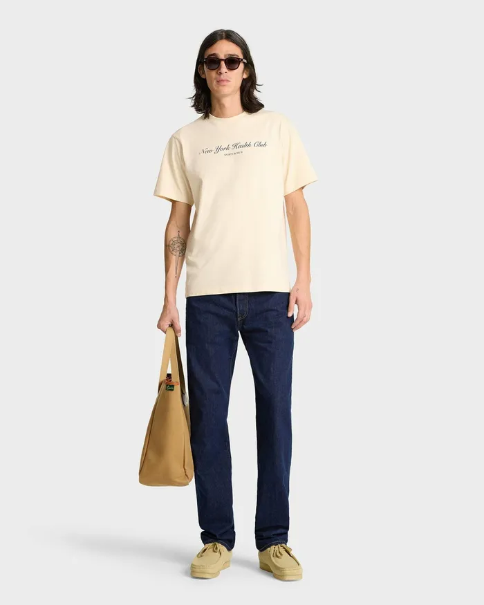 TShirts Men Sporty and Rich NY Health Club TShirt 8211 CreamNavy