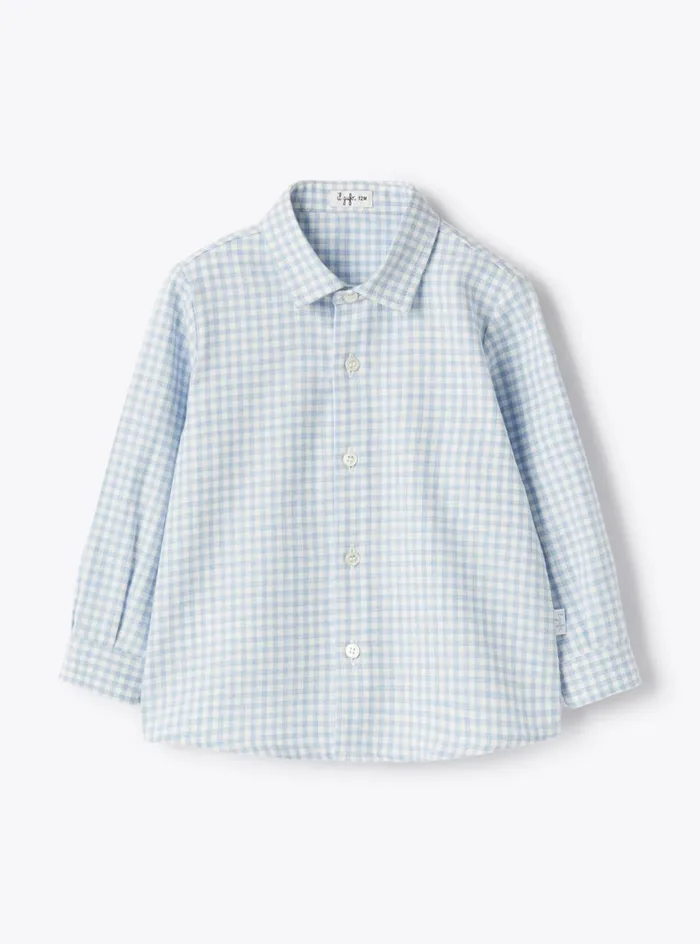 Tshirts Shirts And Bodies Baby 036 Il Gufo Flannel Shirt With Check Pattern