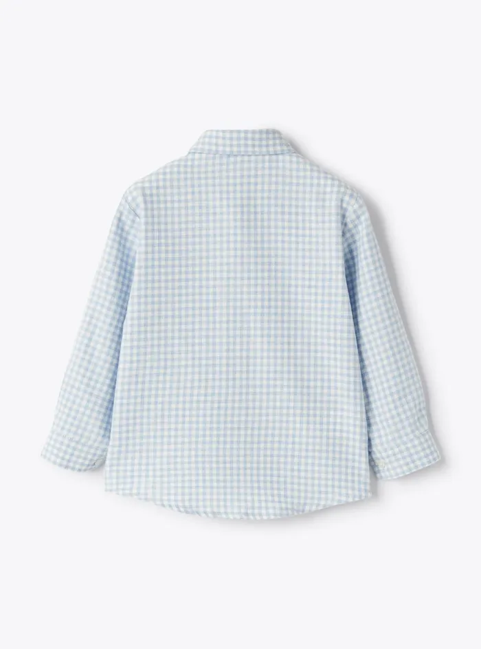 Tshirts Shirts And Bodies Baby 036 Il Gufo Flannel Shirt With Check Pattern