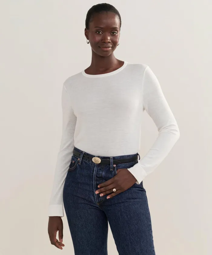Tees and Tanks Women Jenni Kayne Mercer Crewneck Ivory