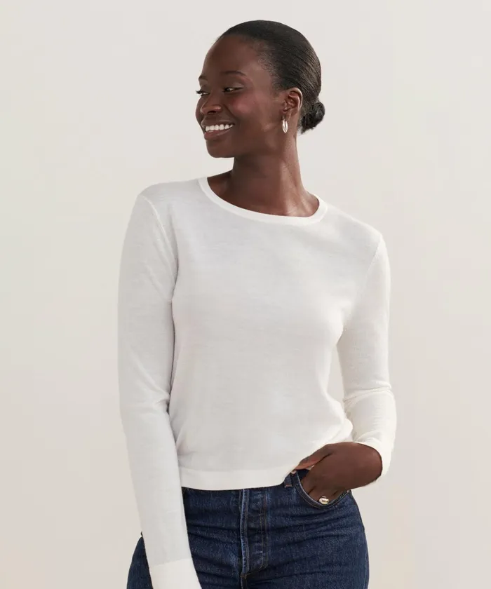 Tees and Tanks Women Jenni Kayne Mercer Crewneck Ivory