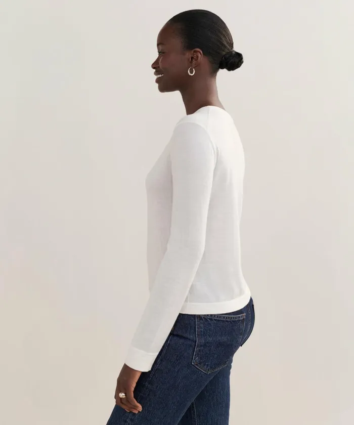 Tees and Tanks Women Jenni Kayne Mercer Crewneck Ivory