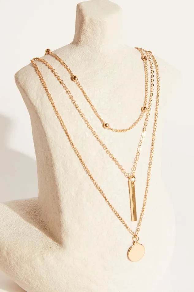 The Guest List Necklace In Gold Women Showpo Gold Plated Jewelry