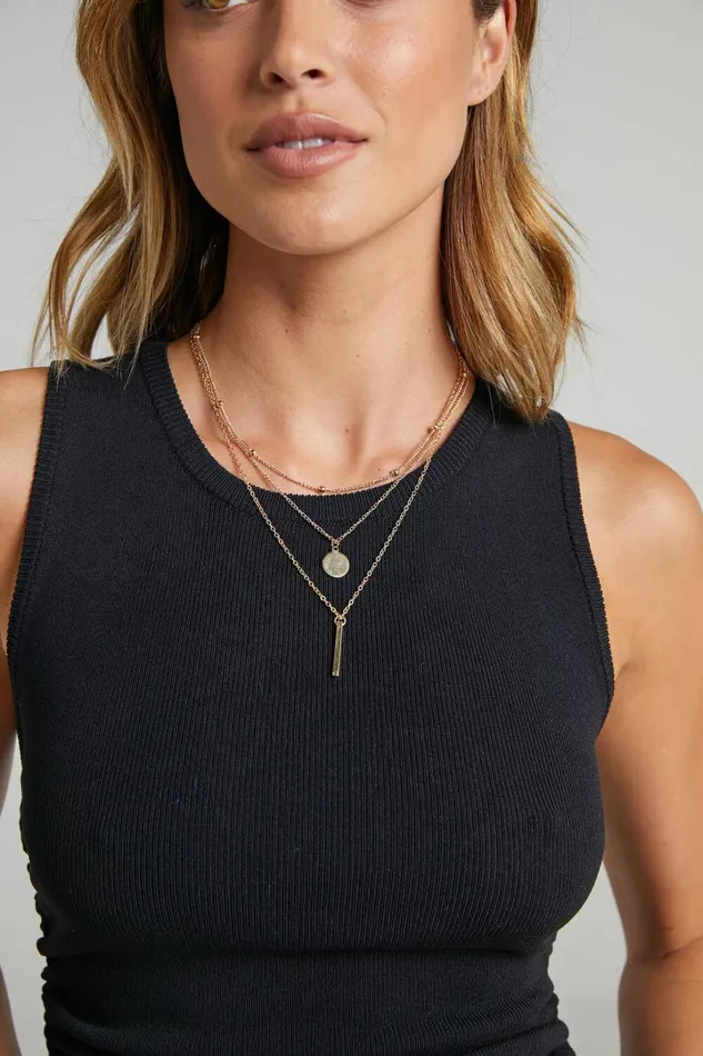 The Guest List Necklace In Gold Women Showpo Gold Plated Jewelry