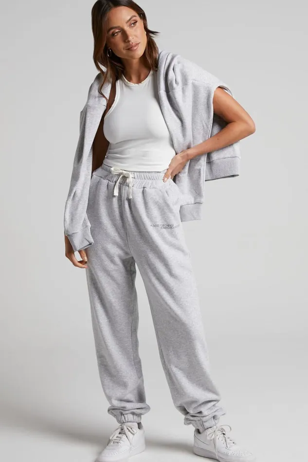 The Hunger Project X Showpo Mid Waisted Sweatpants In Grey Women Showpo Activewear