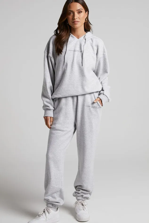 The Hunger Project X Showpo Mid Waisted Sweatpants In Grey Women Showpo Activewear