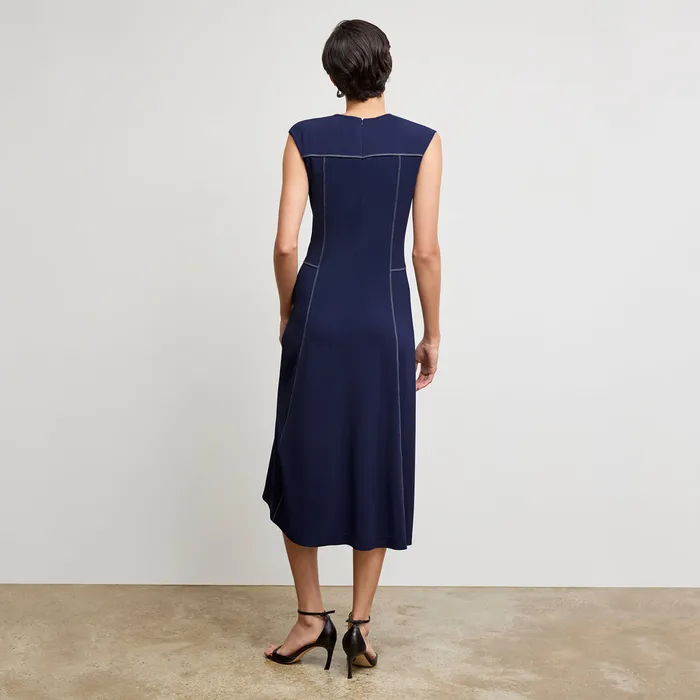 The Sylvie Twirl Dress 8211 Italian Jersey Soft Navy Women Dresses M M LaFleur