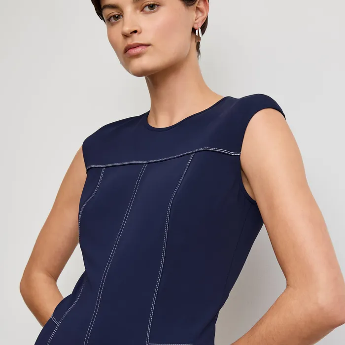 The Sylvie Twirl Dress 8211 Italian Jersey Soft Navy Women Dresses M M LaFleur