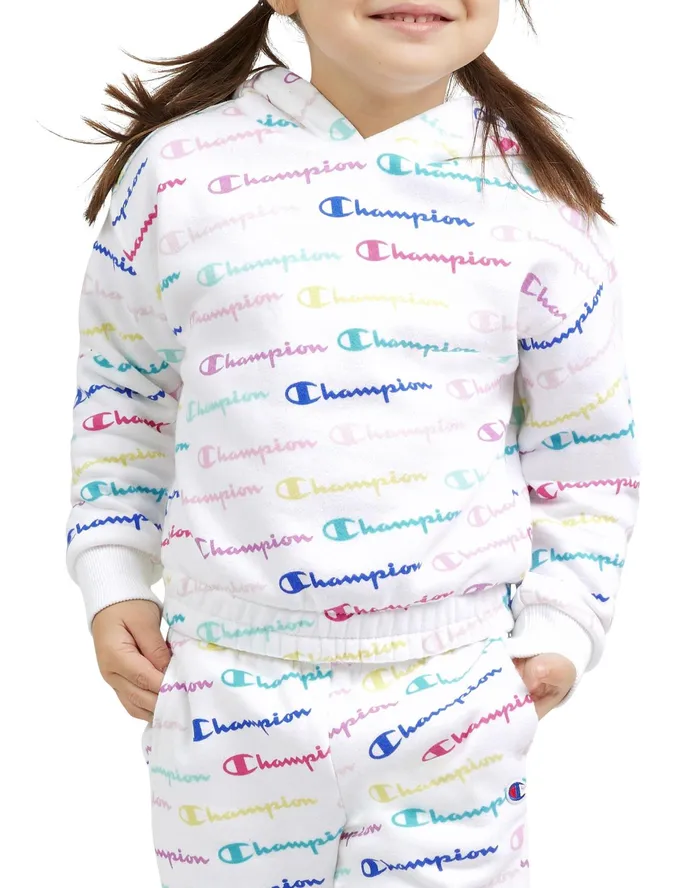 Toddler Girls039 Fleece Hoodie and Joggers Set 13034 Bright White Kids Champion Pants and Leggings