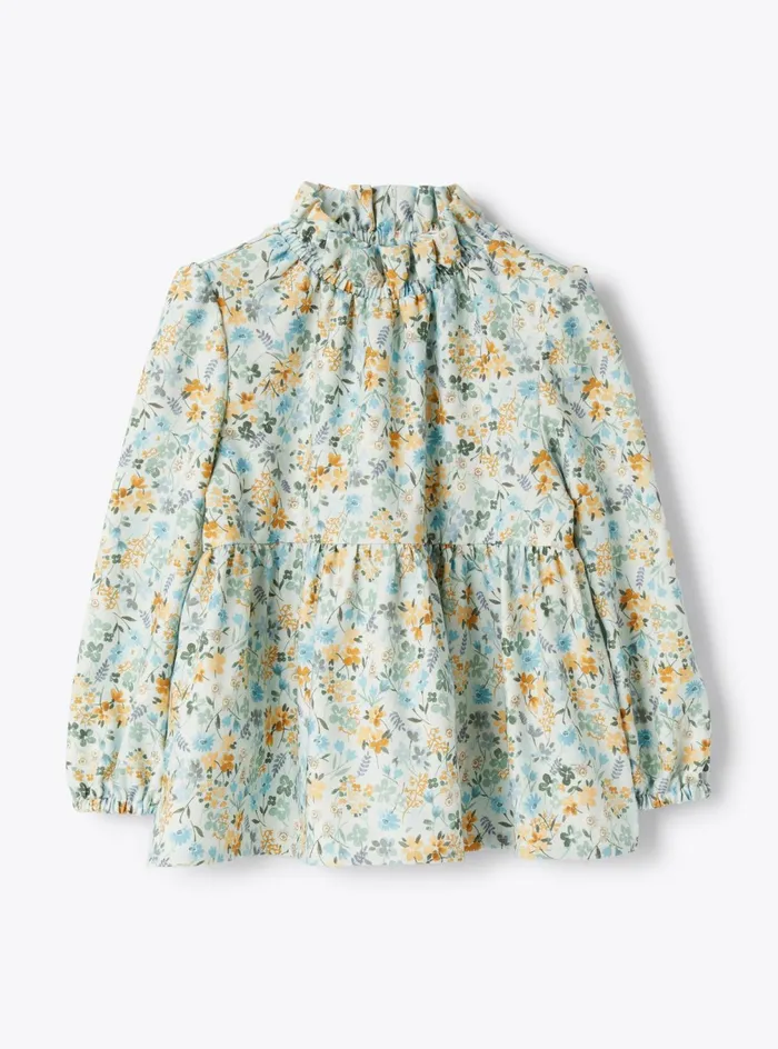Top And Shirts Girl 216 Il Gufo Floral Print Shirt