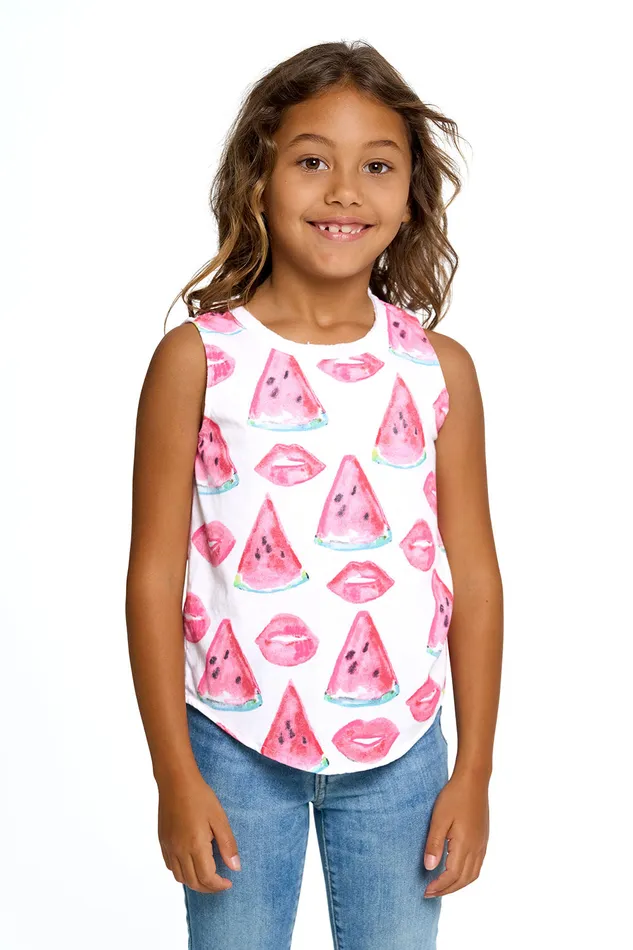 Tops Chaser Brand Girls Watermelon Lips