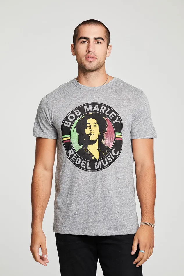 Tops Chaser Brand Mens Bob Marley Rebel Music