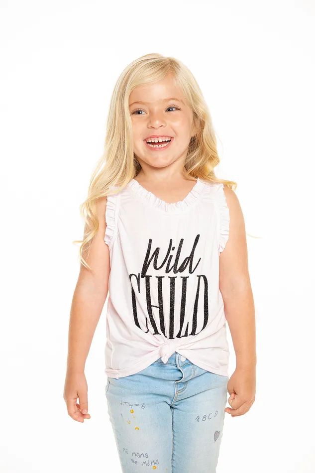 Tops Girls Chaser Brand Wild Child Racerback Tank