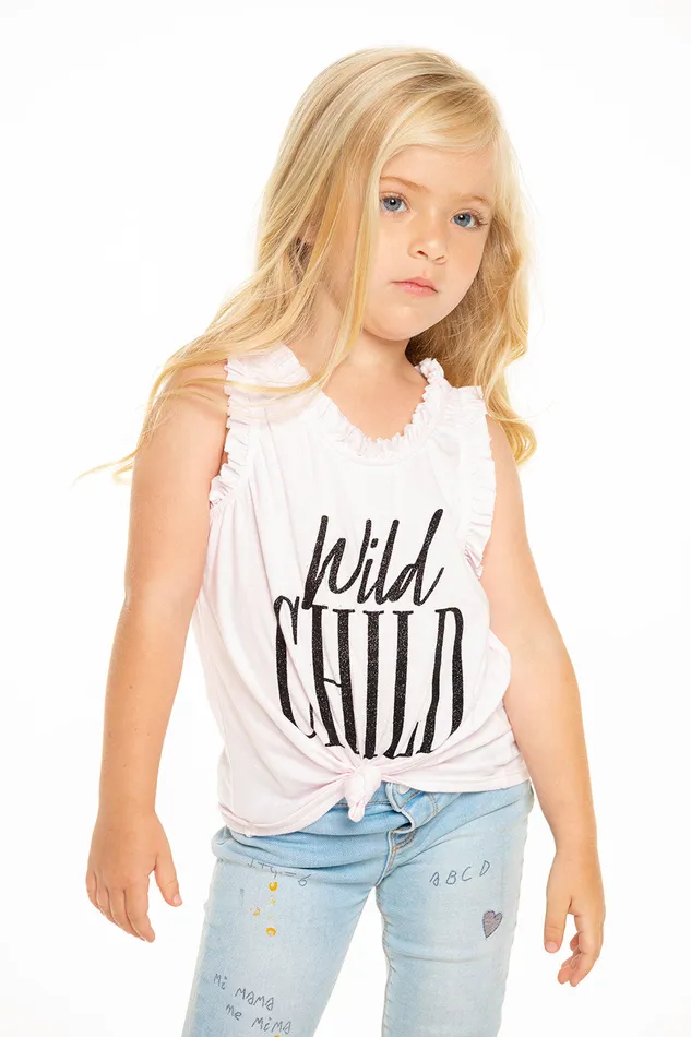 Tops Girls Chaser Brand Wild Child Racerback Tank