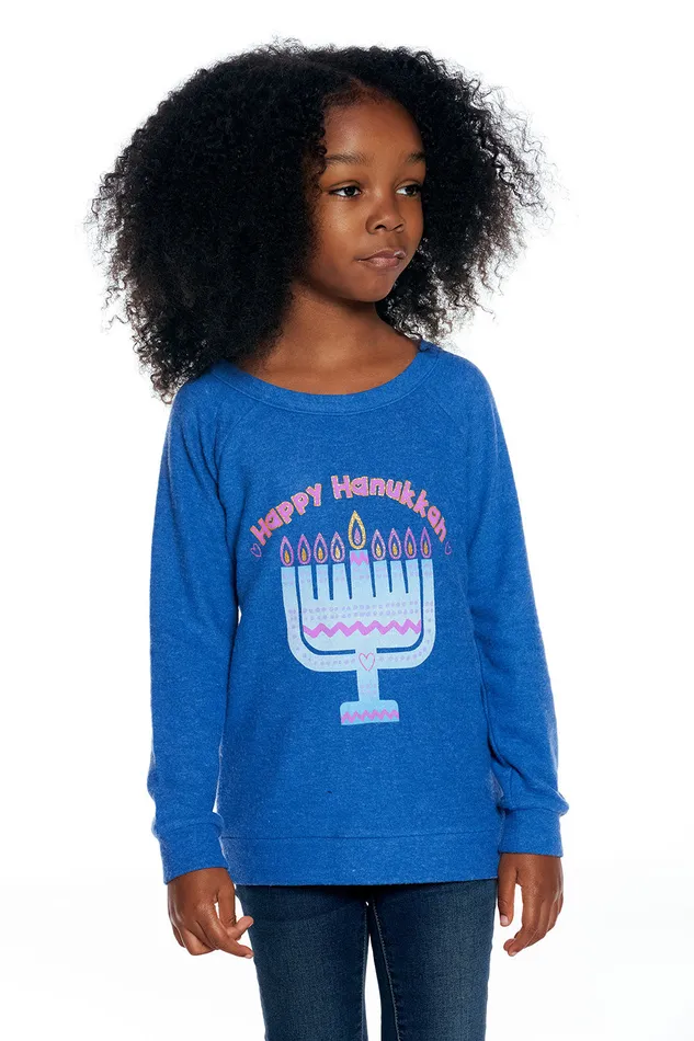 Tops Happy Hanukkah Chaser Brand Girls Tops Happy Hanukkah Chaser Brand Girls