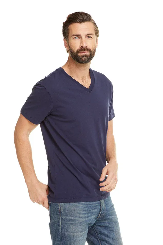 Tops Mens COTTON SS V NECK Chaser Brand