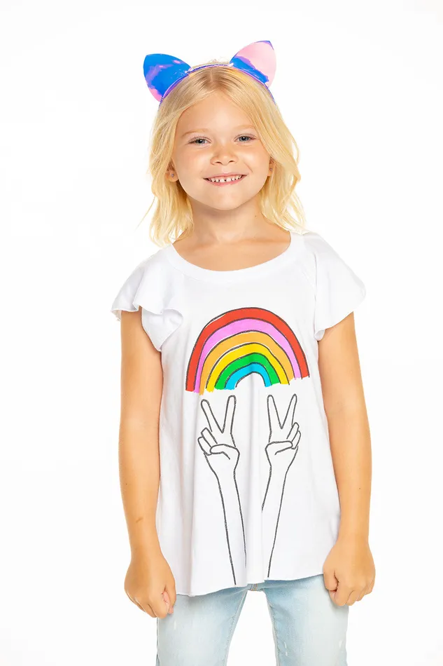 Tops Rainbow Peace Tee Chaser Brand Girls