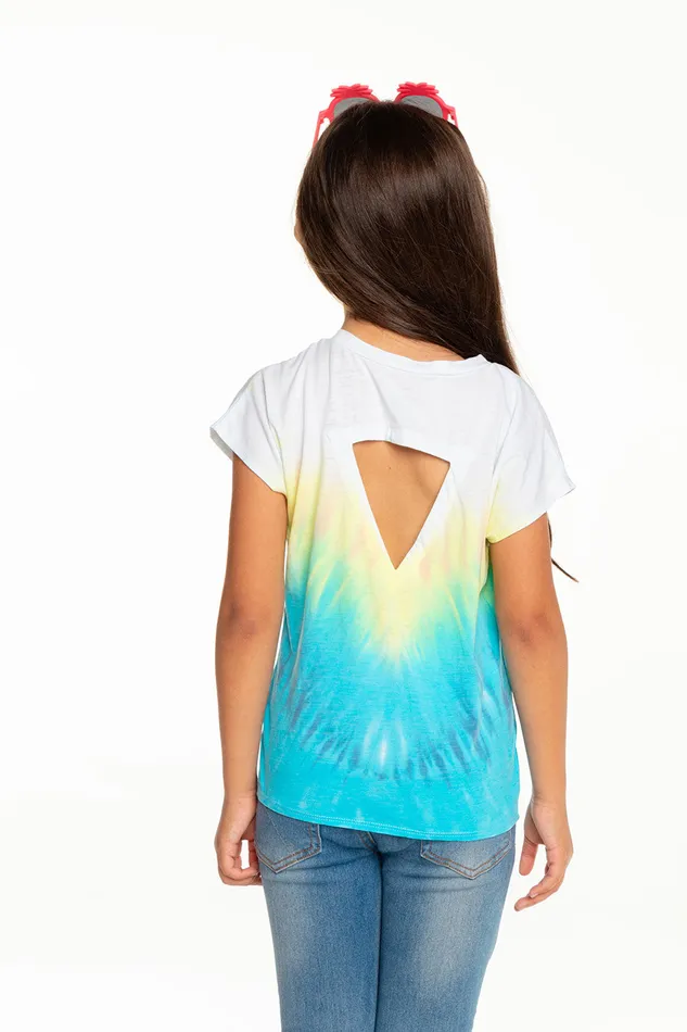 Tops Recycled Vintage Jersey Cap Sleeve Vent Back Tee Chaser Brand Girls