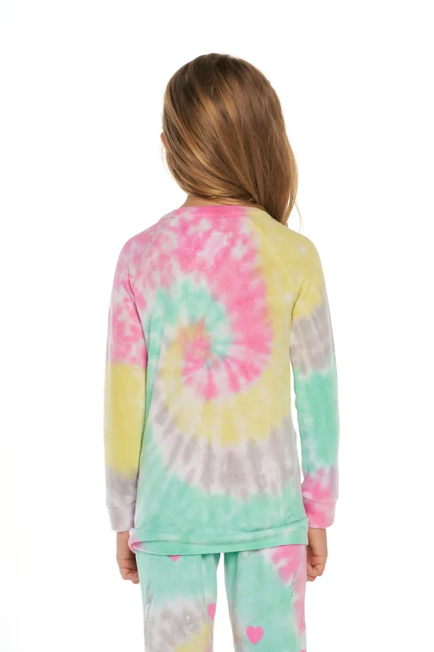 Tops Tie Dye Bolt Heart 8211 Chaser Brand Girls