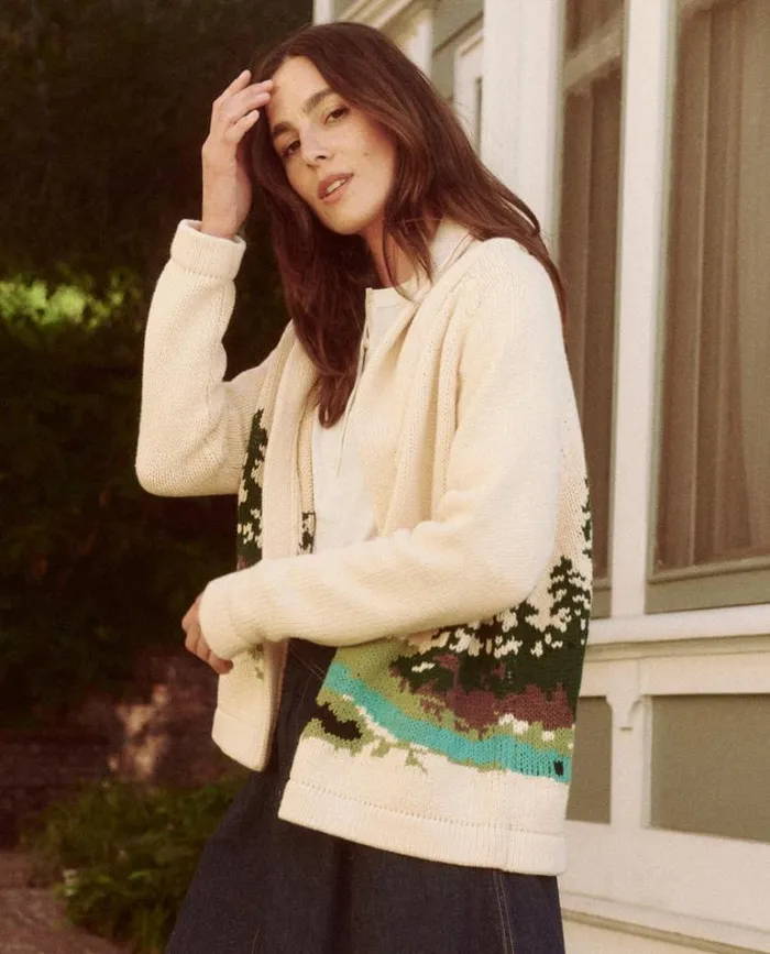 Tops Women039s The Great The Camp Lodge Cardigan Cream