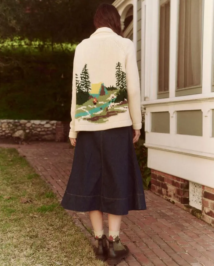 Tops Women039s The Great The Camp Lodge Cardigan Cream