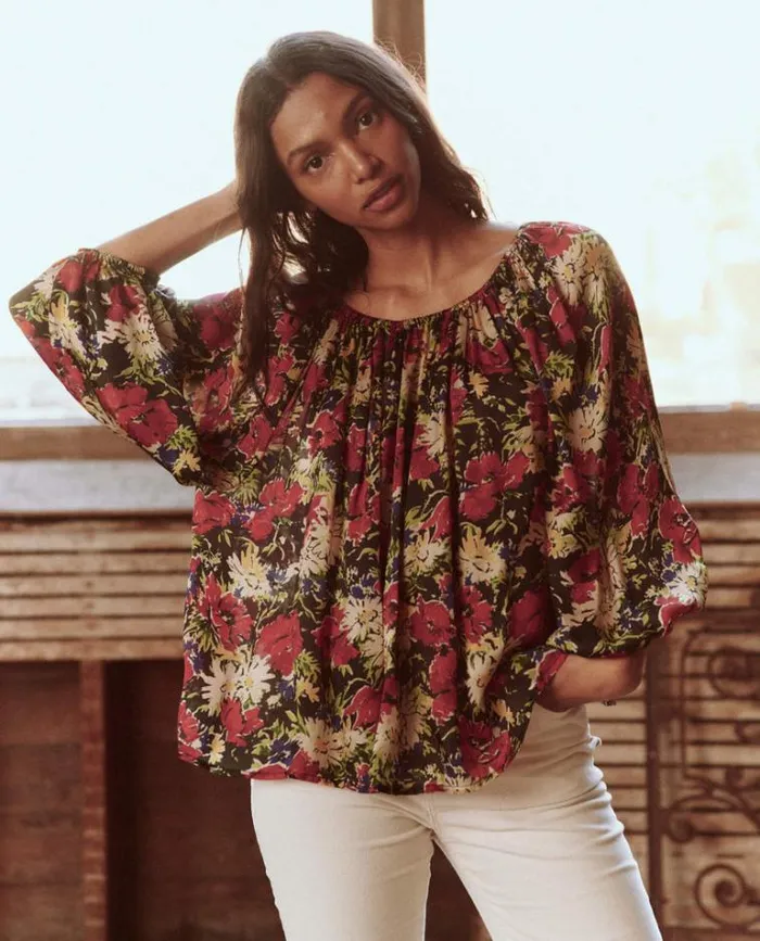 Tops Women039s The Great The Palmette Top Hidden Garden Floral