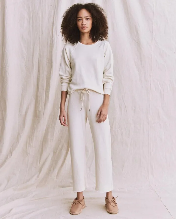 Tops Women039s The Great The Shrunken Sweatshirt Washed White