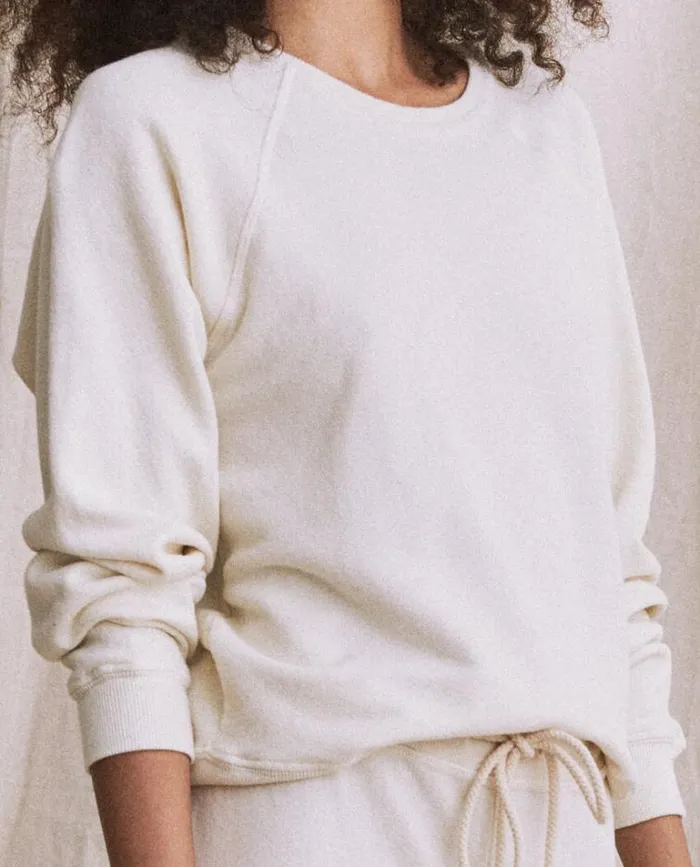Tops Women039s The Great The Shrunken Sweatshirt Washed White