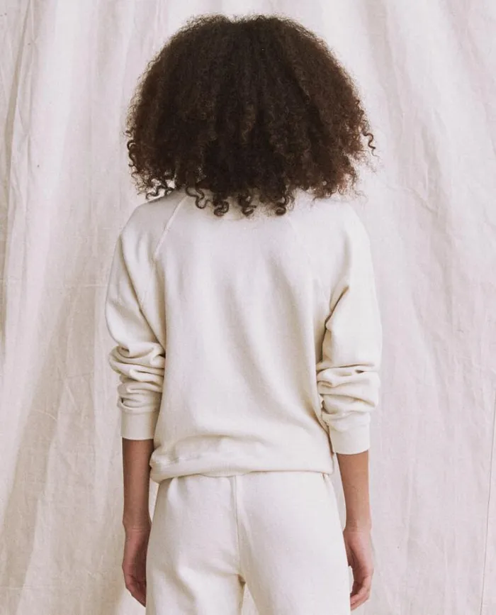 Tops Women039s The Great The Shrunken Sweatshirt Washed White