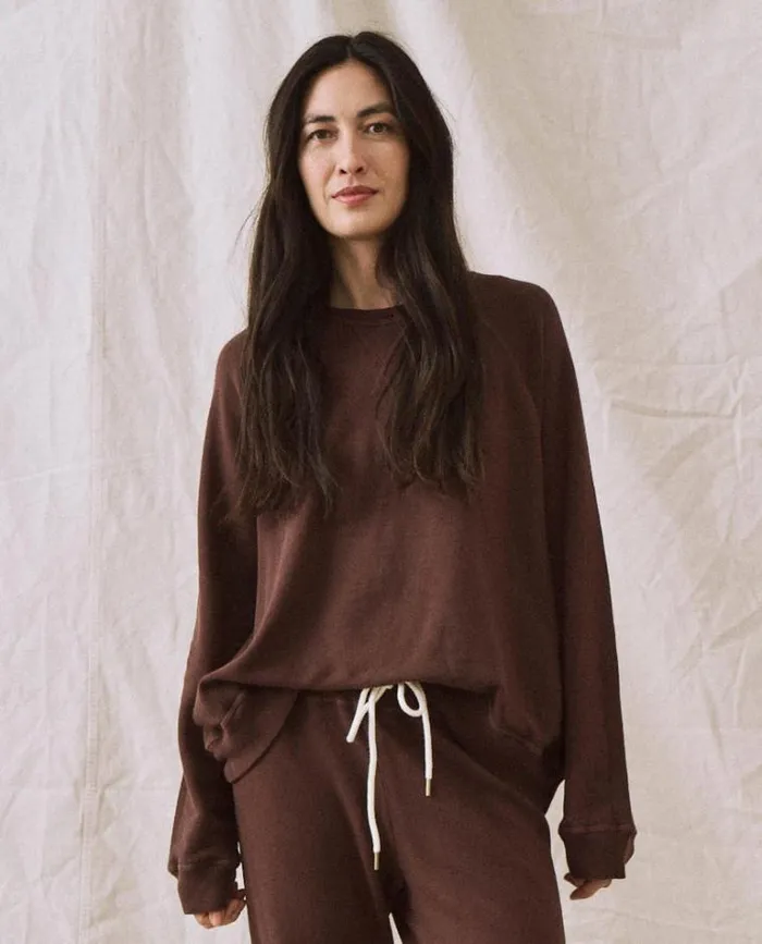 Tops Women039s The Great The Slouch Sweatshirt Toasted Walnut