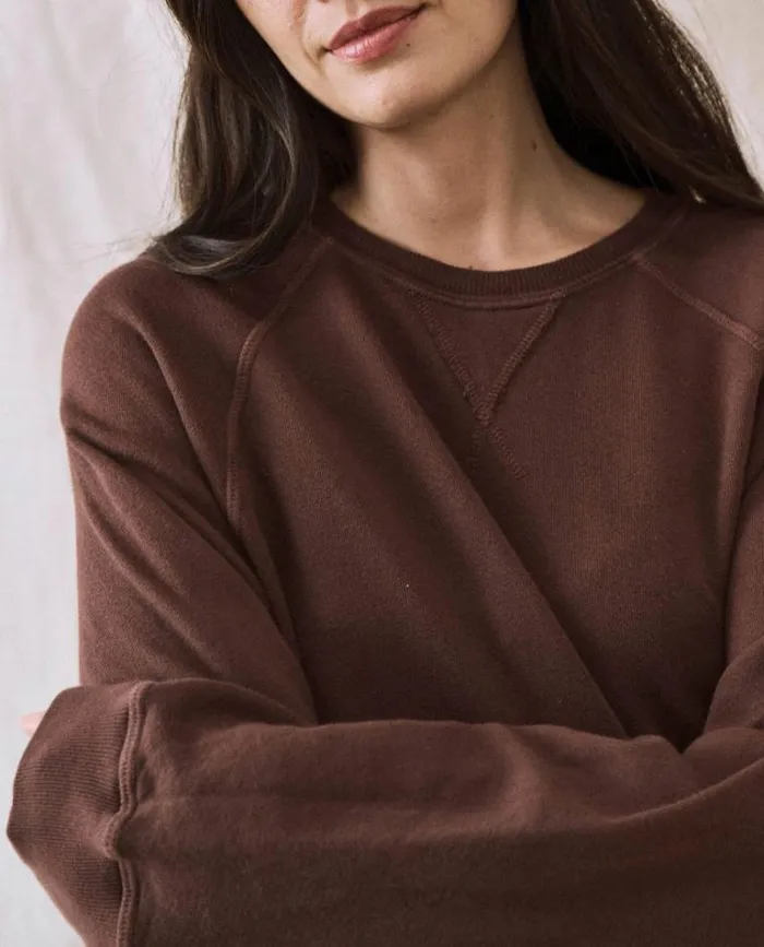 Tops Women039s The Great The Slouch Sweatshirt Toasted Walnut