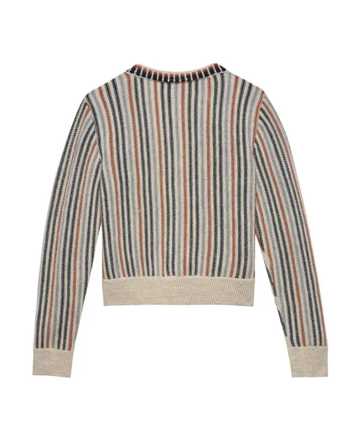 Tops Women039s The Great The Tiny Cardigan Cream Ticking Stripe