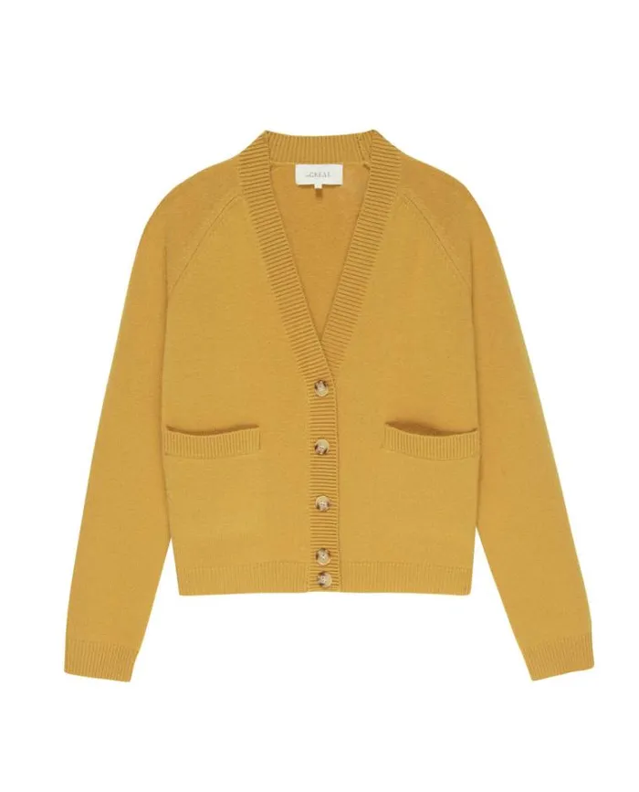 Tops Women039s The Great The Varsity Cardigan Marigold