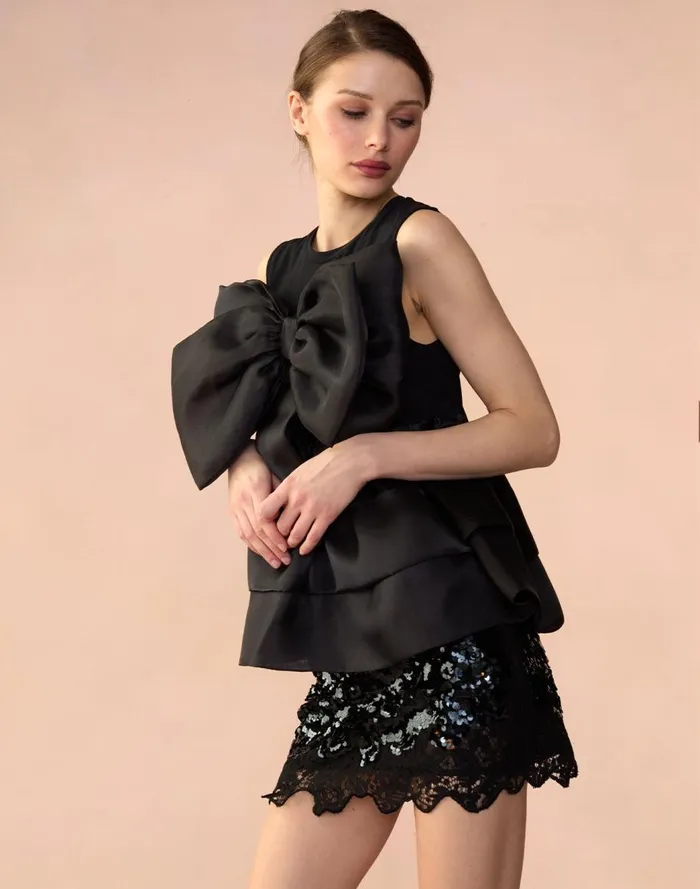 Tops Women Cynthia Rowley Blair Bow Top