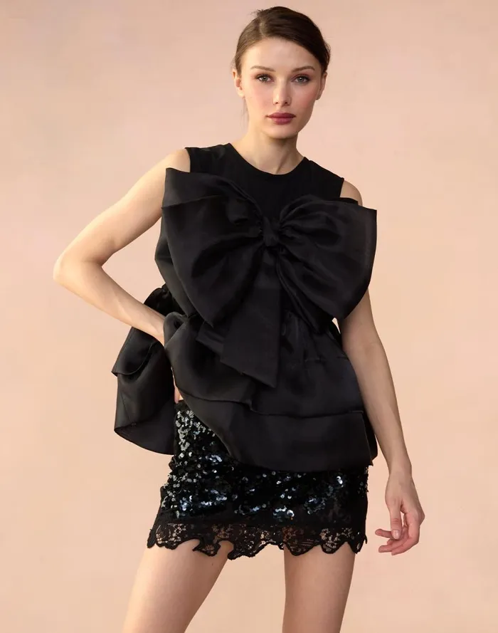 Tops Women Cynthia Rowley Blair Bow Top
