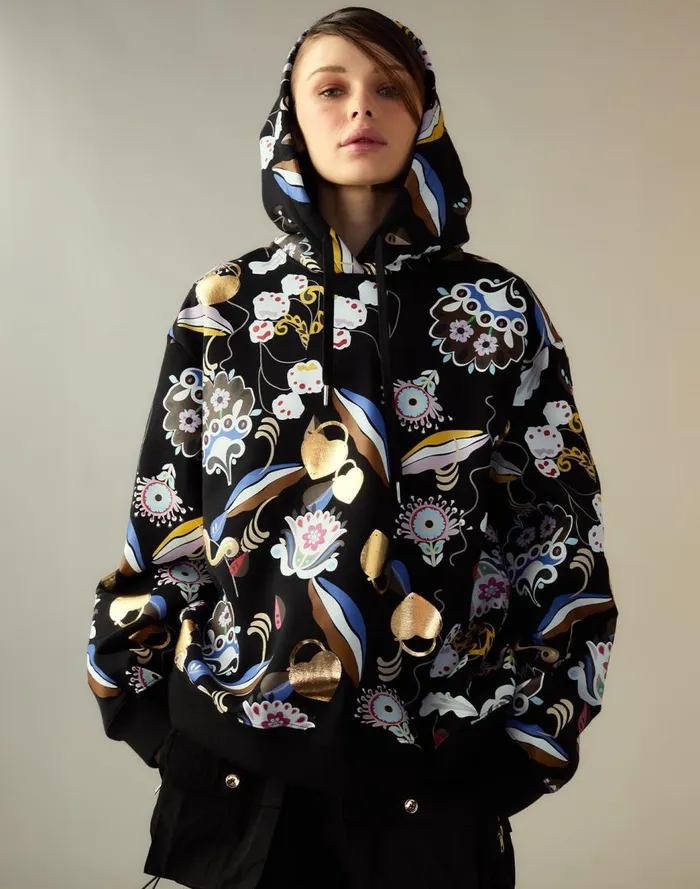 Tops Women Cynthia Rowley Gilded Garden Sweatshirt