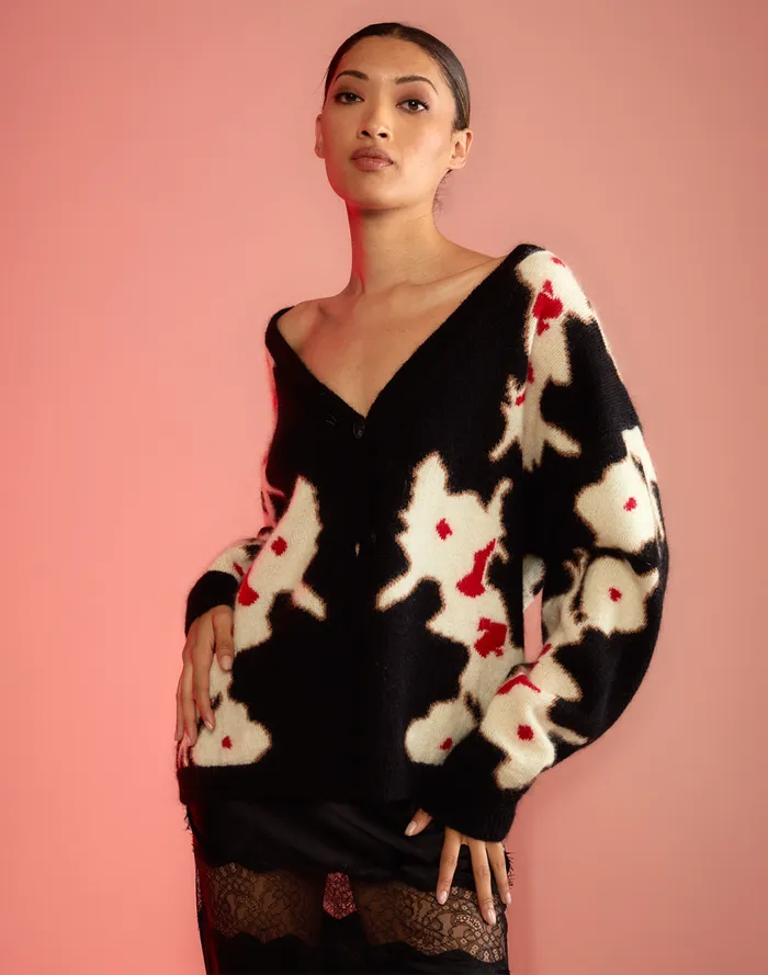 Tops Women Cynthia Rowley Intarsia Cardigan