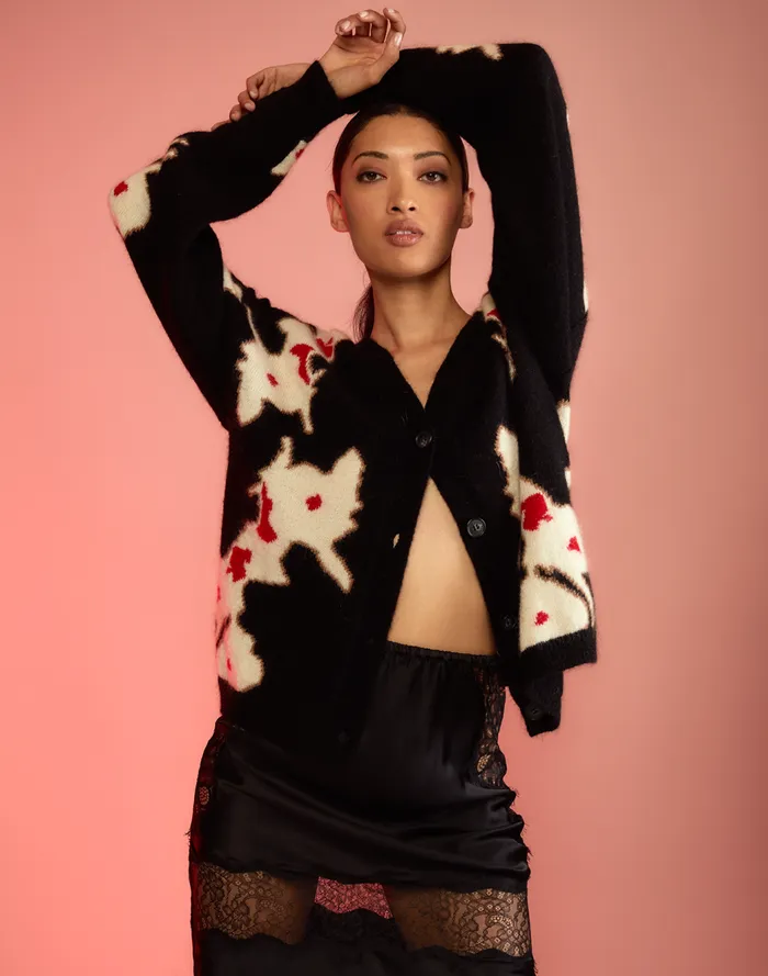 Tops Women Cynthia Rowley Intarsia Cardigan