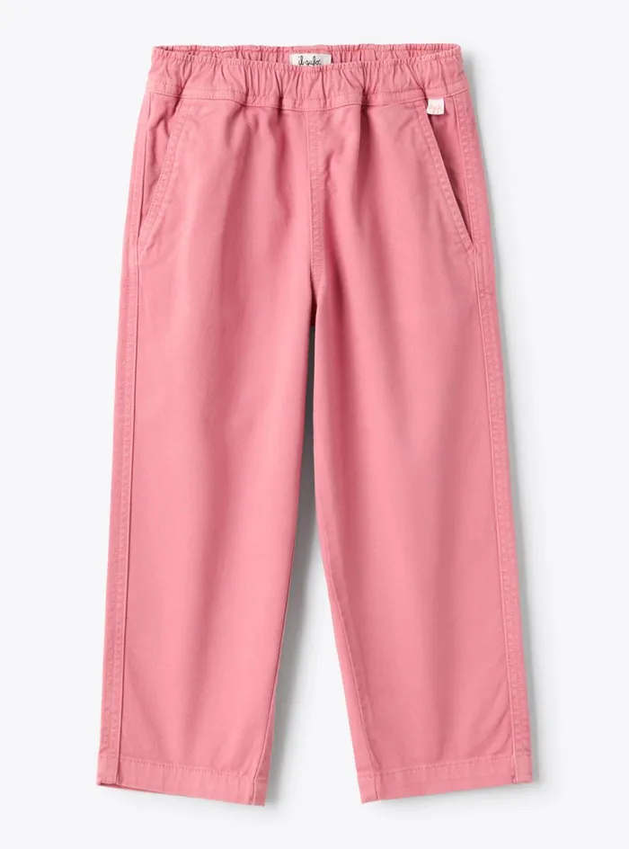 Trousers Boy 216 Il Gufo Carrot Fit Pants In Stretch Cotton Gabardine