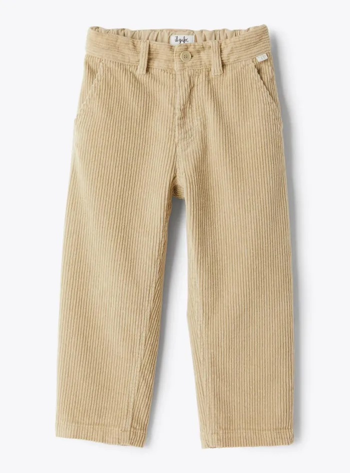 Trousers Boy 216 Il Gufo Cotton Corduroy Trousers With Ribbing