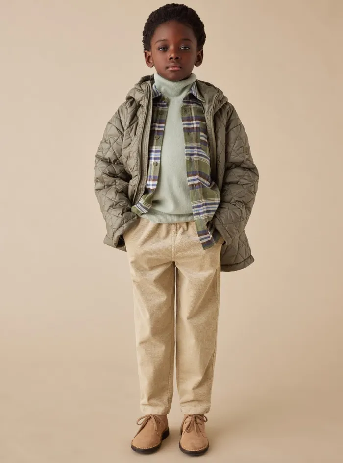 Trousers Boy 216 Il Gufo Cotton Corduroy Trousers With Ribbing