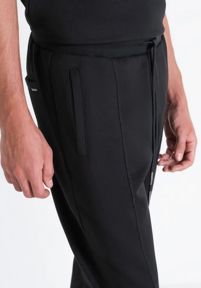 Trousers Men Antony Morato Regular Fit Sweatpants In Black Scuba Fabric Black